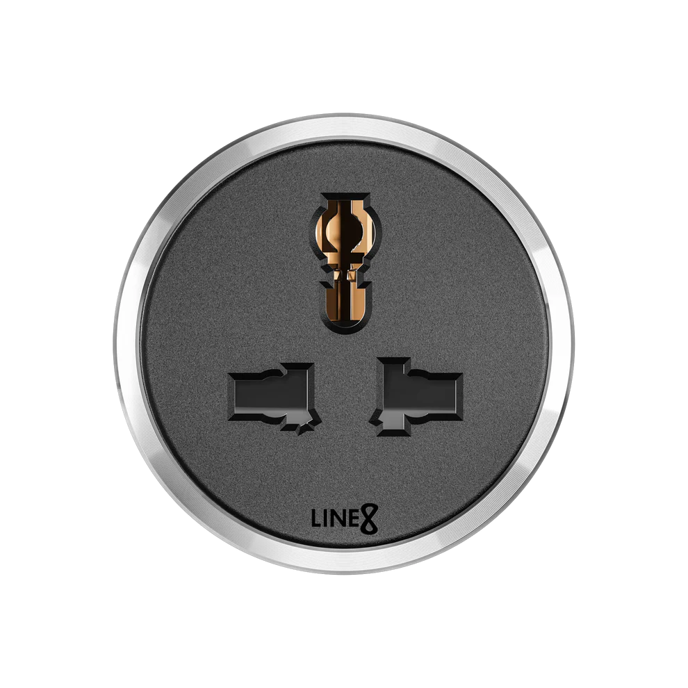Ổ Cắm Điện Trượt Tiêu Chuẩn Line8 MLT-1BlackDS