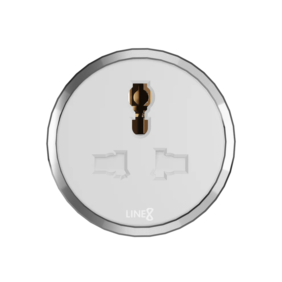 Ổ Cắm Điện Trượt Tiêu Chuẩn Line8 MLT-1WhiteDS